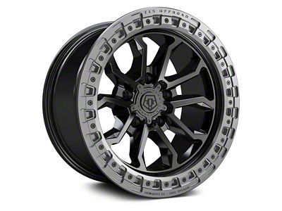 TIS 556BA Satin Black with Satin Anthracite Bead Ring 6-Lug Wheel; 20x10; -19mm Offset (19-25 Sierra 1500)