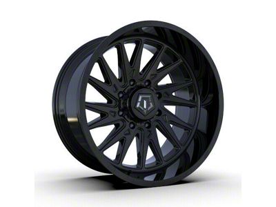 TIS 547B Gloss Black 8-Lug Wheel; 24x12; -44mm Offset (07-10 Sierra 2500 HD)