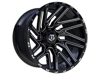 TIS 554BM Gloss Black Milled 8-Lug Wheel; 20x12; -44mm Offset (07-10 Sierra 2500 HD)
