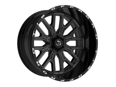 TIS 560 Gloss Black Milled 8-Lug Wheel; 20x12; -44mm Offset (20-25 Sierra 2500 HD)