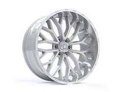 TIS 565 Gloss Silver with Brushed Face and Lip 8-Lug Wheel; 22x12; -44mm Offset (20-26 Sierra 3500 HD SRW)