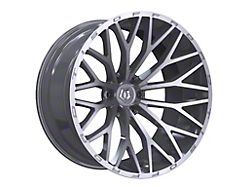 TIS 566 Gloss Silver with Brushed Face and Lip 8-Lug Wheel; 22x12; -44mm Offset (20-25 Sierra 3500 HD SRW)