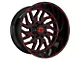 TIS 544BMR Gloss Black with Red Tint Accent 6-Lug Wheel; 22x12; -44mm Offset (19-24 Silverado 1500)