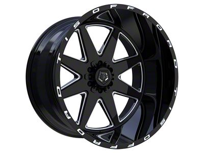 TIS 551BM Gloss Black Milled 6-Lug Wheel; 20x10; -25mm Offset (19-26 Silverado 1500)