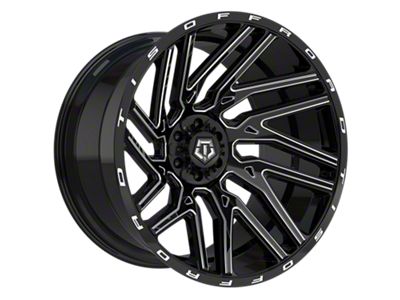 TIS 554 Gloss Black Milled 6-Lug Wheel; 26x14; -76mm Offset (19-26 Silverado 1500)