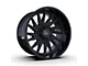 TIS 547B Gloss Black 8-Lug Wheel; 20x12; -44mm Offset (07-10 Silverado 3500 HD SRW)