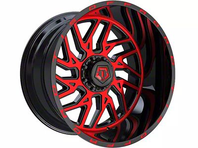 TIS 544MBR Gloss Black with Red Tint Accent 6-Lug Wheel; 20x12; -44mm Offset (21-24 Yukon)