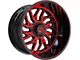 TIS 544MBR Gloss Black with Red Tint Accent 6-Lug Wheel; 20x12; -44mm Offset (21-24 Yukon)
