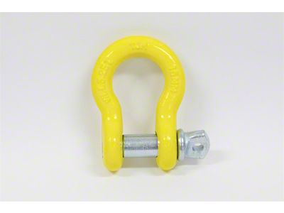 TJM 16mm OX Bow Shackle; Yellow