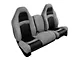 TMI OEM Style Seat Upholstery Kit with SVT Logo; Medium Gray UniSuede with Ebony Basketweave Leather Inserts (99-03 F-150 Lightning)