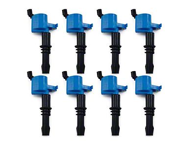 Top Street Performance Coil on Plug Ignition Coils; Blue (04-08 5.4L F-150)