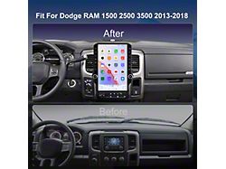 Top Display by Navos 14.50-Inch QLED Radio Upgrade with 8-Core CPU; 4GB RAM; 64GM ROM (13-18 RAM 3500 w/ Manual A/C)