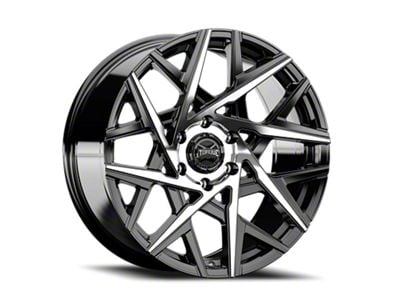 Torque Wheels TW424C Summit Gloss Black Machined 6-Lug Wheel; 20x9; 12mm Offset (07-13 Silverado 1500)