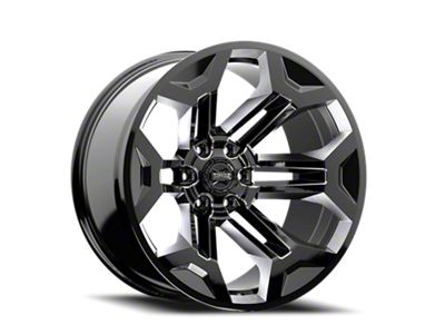 Torque Wheels TW405C Pulse Gloss Black Premium Milled 8-Lug Wheel; 22x11; -25mm Offset (17-22 F-350 Super Duty SRW)
