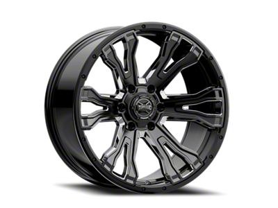 Torque Wheels TW407C Prime Gloss Black Premium Milled 6-Lug Wheel; 20x9; -12mm Offset (19-26 Silverado 1500)