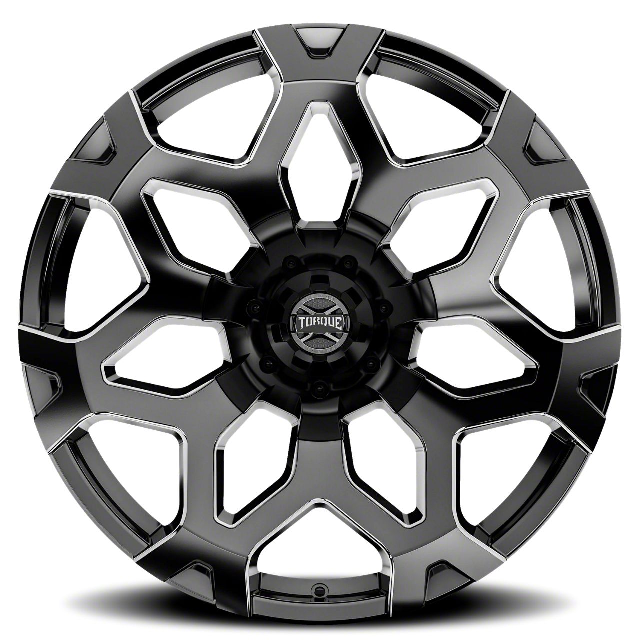Torque Wheels Canyon TW423C Stance Gloss Black Milled 6-Lug Wheel