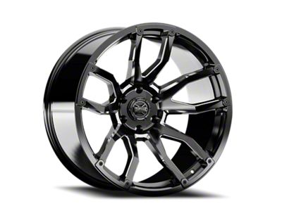 Torque Wheels TW403C Impact Gloss Black Premium Milling 8-Lug Wheel; 20x9; 0mm Offset (23-26 F-350 Super Duty SRW)