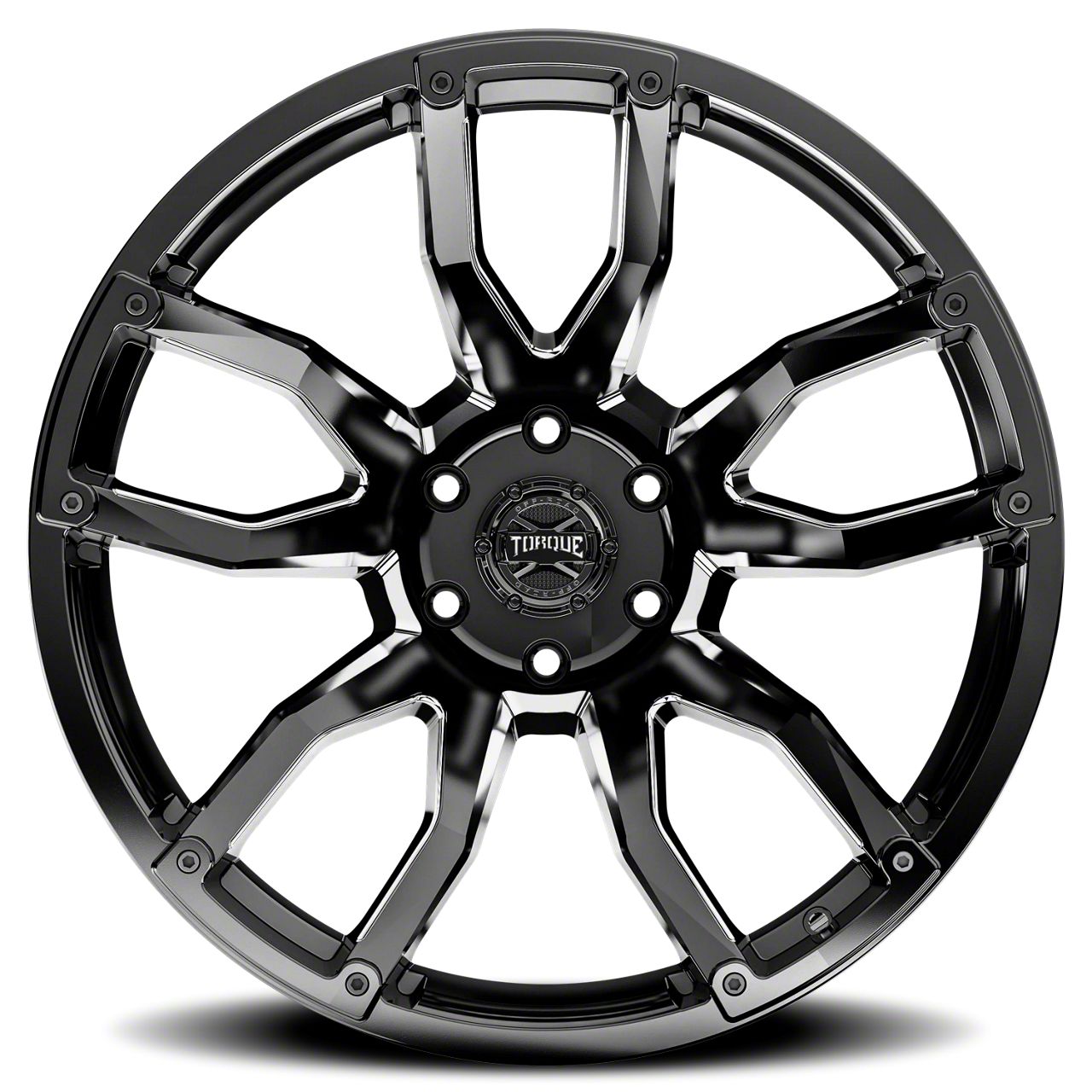 Torque Wheels RAM 2500 TW403C Impact Gloss Black Premium Milled 8