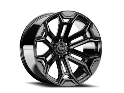 Torque Wheels TW415C Maverick Gloss Black Milled with Dark Tint 6-Lug Wheel; 22x11; -32mm Offset (19-26 Silverado 1500)