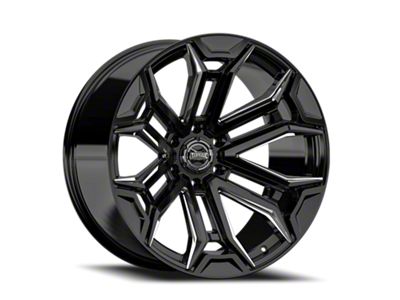 Torque Wheels TW415C Maverick Gloss Black Premium Milling 6-Lug Wheel; 20x9; -12mm Offset (21-26 Tahoe)