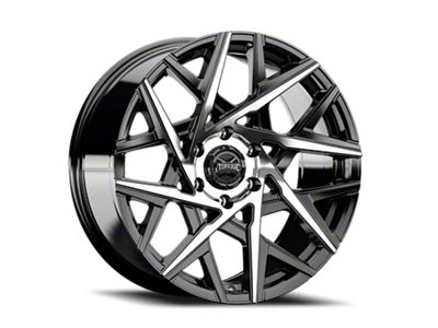Torque Wheels TW424C Summit Gloss Black Machined 6-Lug Wheel; 20x9; -12mm Offset (21-26 Tahoe)