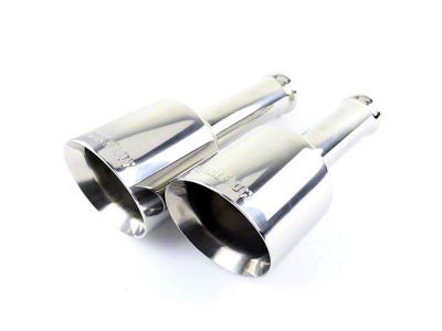 TOTALFLOW Direct Fit Double Wall Round Exhaust Tips; 5-Inch; Polished (19-24 5.7L RAM 1500 w/ Factory Dual Exhaust)