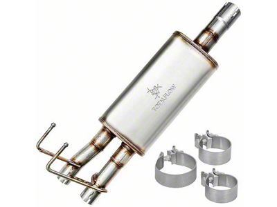 TOTALFLOW Direct Fit Straight Through Exhaust Muffler System; Stainless Steel (09-18 5.7L RAM 1500 w/ Factory Dual Exhaust)