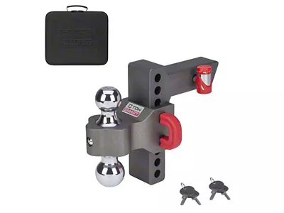 TowSmart 2-Inch Receiver Hitch Adjustable Dual Ball Mount; 6-Inch Drop (Universal; Some Adaptation May Be Required)