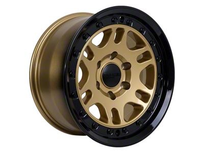 Tremor Wheels 105 Shaker Gloss Gold with Gloss Black Lip 6-Lug Wheel; 17x8.5; 0mm Offset (04-08 F-150)