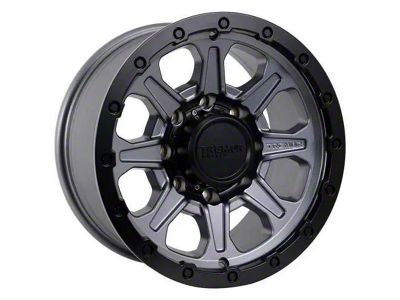 Tremor Wheels 103 Impact Graphite Grey with Black Lip 8-Lug Wheel; 17x8.5; 0mm Offset (08-10 F-250 Super Duty)