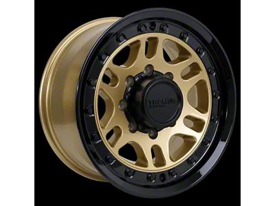 Tremor Wheels 105 Shaker Gloss Gold with Gloss Black Lip 8-Lug Wheel; 17x8.5; 0mm Offset (08-10 F-250 Super Duty)