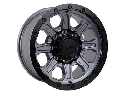 Tremor Wheels 103 Impact Graphite Grey with Black Lip 8-Lug Wheel; 17x8.5; 0mm Offset (11-16 F-250 Super Duty)