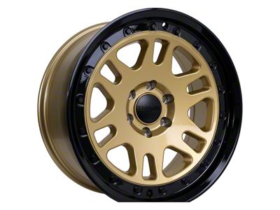 Tremor Wheels 105 Shaker Gloss Gold with Gloss Black Lip 6-Lug Wheel; 20x9; 0mm Offset (15-20 F-150)