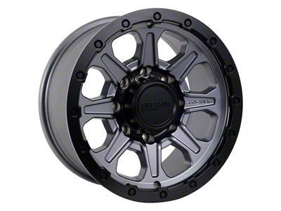 Tremor Wheels 103 Impact Graphite Grey with Black Lip 8-Lug Wheel; 20x9; 0mm Offset (23-25 F-250 Super Duty)