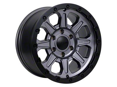 Tremor Wheels 103 Impact Graphite Grey with Black Lip 6-Lug Wheel; 17x8.5; 0mm Offset (24-25 Ranger)