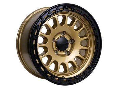 Tremor Wheels 104 Aftershock Gloss Gold with Gloss Black Lip 6-Lug Wheel; 17x8.5; 0mm Offset (23-24 Canyon)