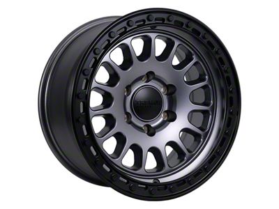 Tremor Wheels 104 Aftershock Graphite Grey with Black Lip 6-Lug Wheel; 17x8.5; 0mm Offset (21-24 F-150)