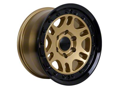 Tremor Wheels 105 Shaker Gloss Gold with Gloss Black Lip 6-Lug Wheel; 17x8.5; 0mm Offset (21-24 F-150)