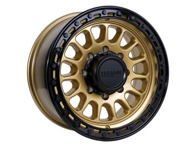 Tremor Wheels 104 Aftershock Gloss Gold with Gloss Black Lip 8-Lug Wheel; 20x9; 0mm Offset (17-22 F-250 Super Duty)