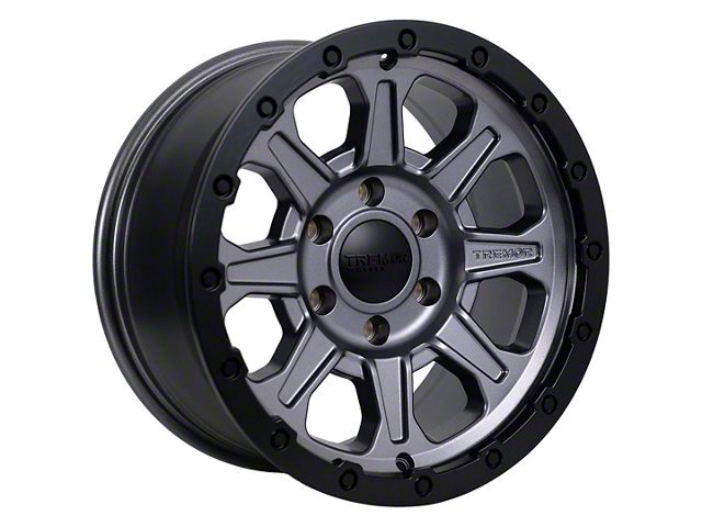 Tremor Wheels 103 Impact Graphite Grey with Black Lip 6-Lug Wheel; 20x9; 0mm Offset (21-24 Yukon)