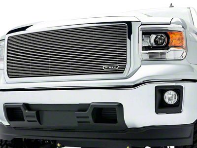 T-REX Grilles Billet Series Upper Grille Insert; Polished (14-15 Sierra 1500, Excluding Denali)