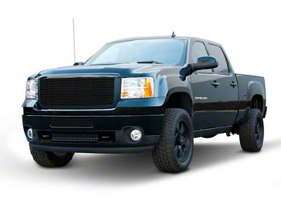 T-REX Grilles Billet Series Upper Overlay Grille - Black (07-13 Sierra 1500)