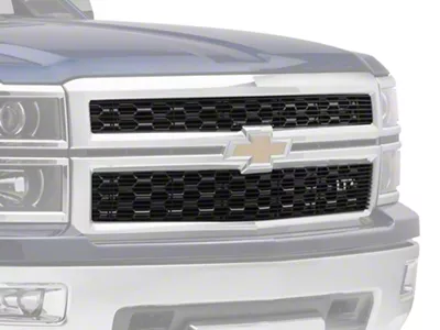 T-REX Grilles Billet Series Upper Overlay Grilles; Black (14-15 Silverado 1500)