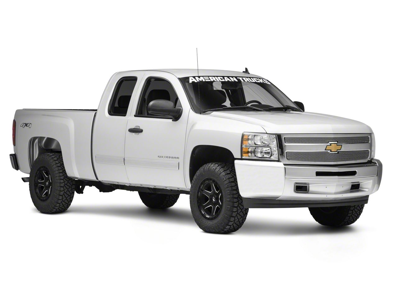 Polished Aluminum Billet Grille For 2007-2013 Chevy Silverado 1500 – Upper, 2-Piece Kit (YH-Max)