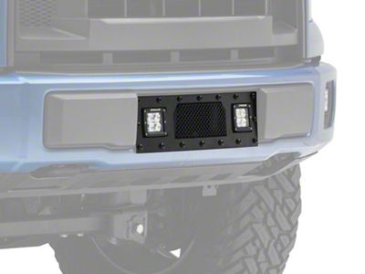 T-REX Grilles Torch Series Lower Bumper Grille Insert with Two 3-Inch LED Cube Lights; Black (15-17 2.7L/3.5L EcoBoost F-150, Excluding Raptor)