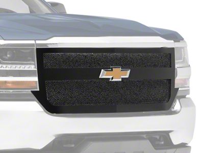 T-REX Grilles Upper Class Series Mesh 1-Bar Design Upper Replacement Grille; Black (16-18 Silverado 1500)