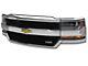 T-REX Grilles Upper Class Series Mesh Upper Overlay Grilles; Black (16-18 Silverado 1500 w/o Z71 Package)