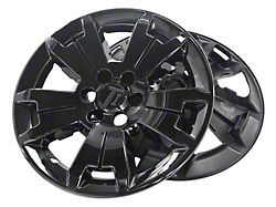 17-Inch Chrome Delete Wheel Skins; Gloss Black (15-22 Colorado LT)