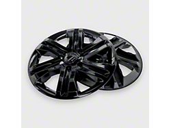 20-Inch Chrome Delete Wheel Skins; Gloss Black (21-23 F-150 Lariat, XLT)