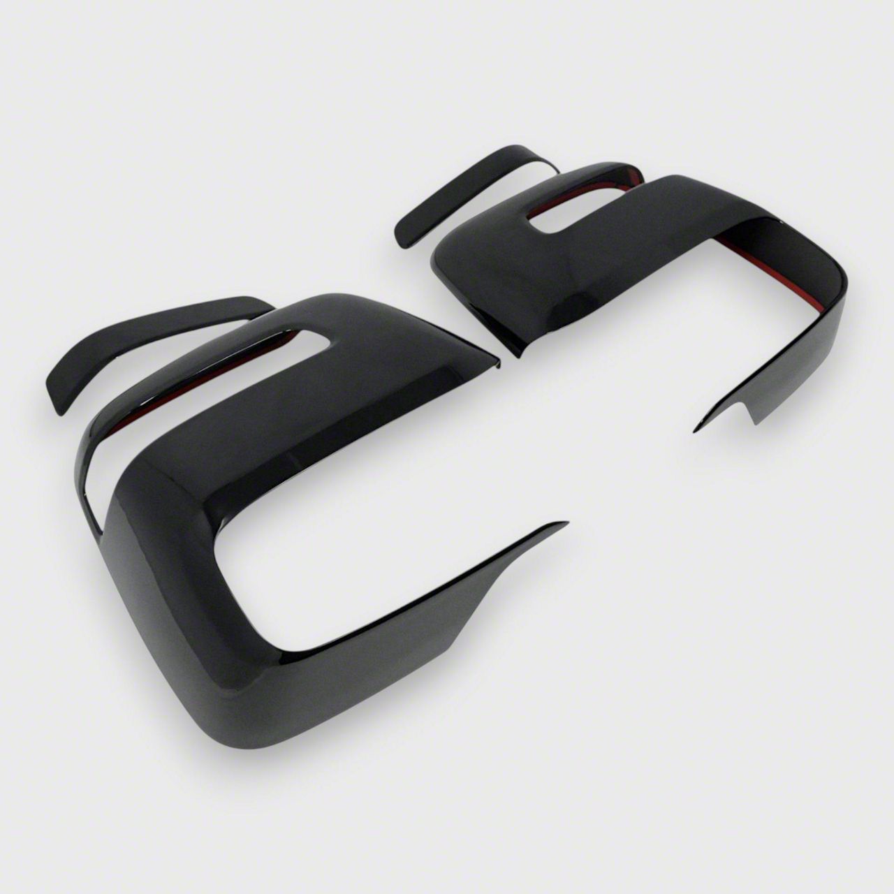RAM 2500 Chrome Delete Mirror Covers; Gloss Black (23-26 RAM 2500